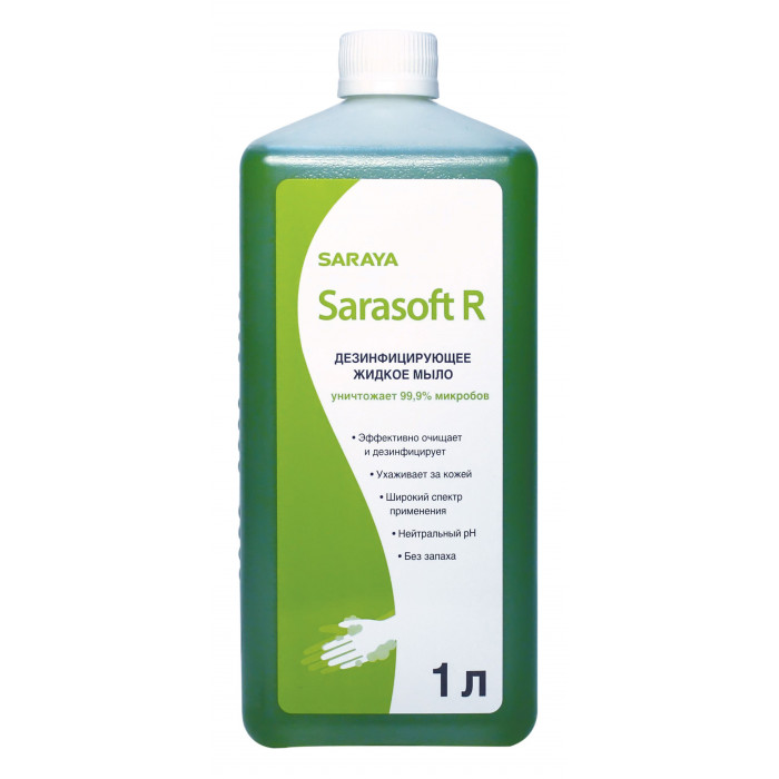 Жидкое дезинфицирующее мыло, 1 л Sarasoft