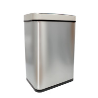 Сенсорная металлическая корзина для мусора, объем 48 л (серебристый цвет) SLD-18-48 L silver