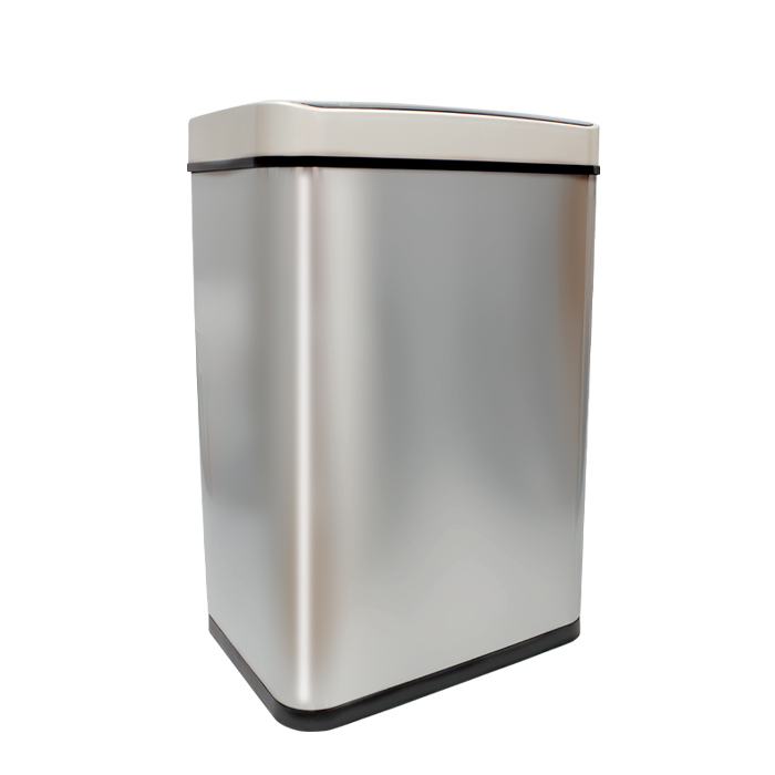 Сенсорная металлическая корзина для мусора, объем 48 л (серебристый цвет) SLD-18-48 L silver Сенсорные корзины